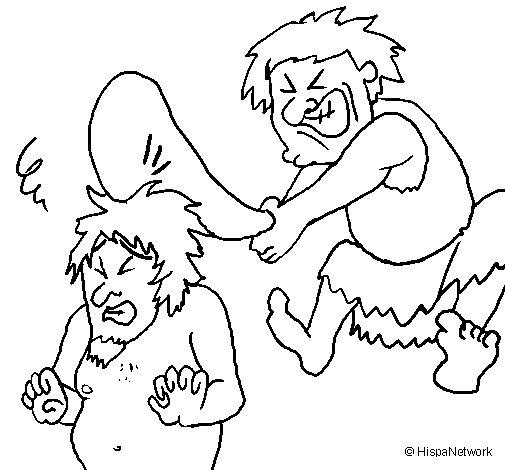 Cave dwellers coloring page