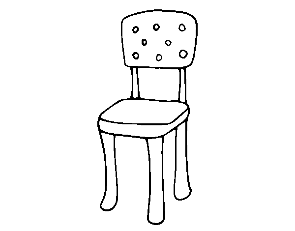Chair with backrest coloring page