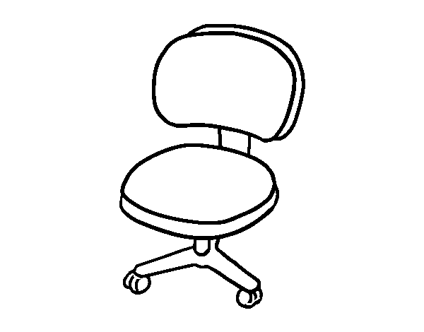 Chair with wheels coloring page