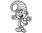  Cheerful Elf coloring page