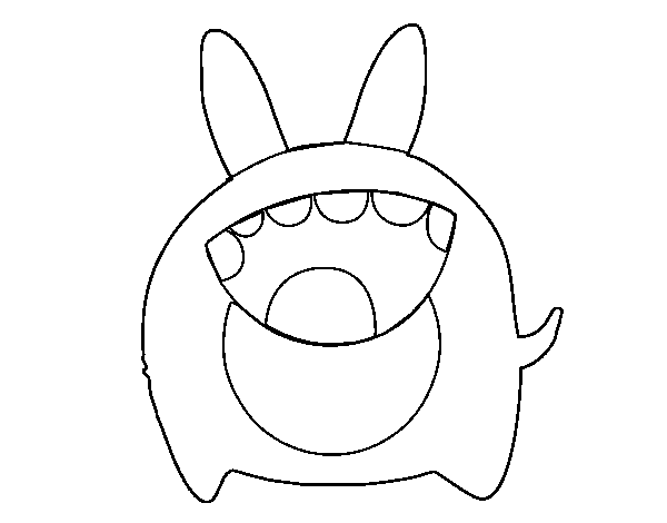 Cheerful monster coloring page