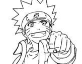 Cheerful Naruto coloring page