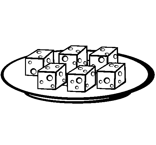 Cheeses coloring page