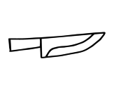 Chef knife coloring page