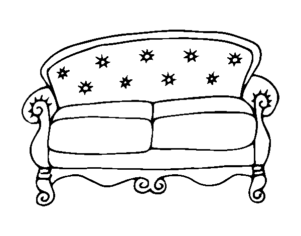 Chesterfield Couch coloring page