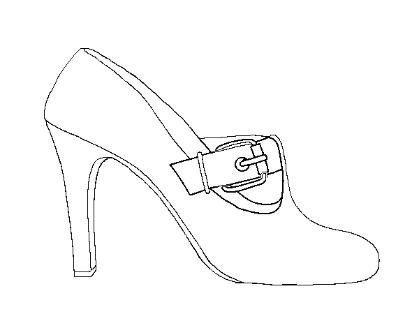 Chic shoes coloring page