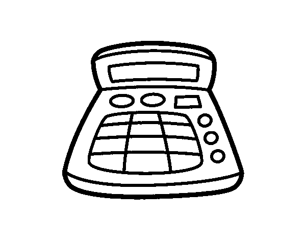 Children calculator coloring page