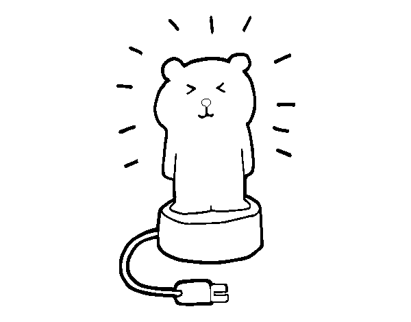 Children lamp coloring page