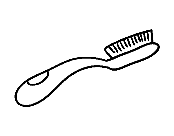 Children toothbrush coloring page