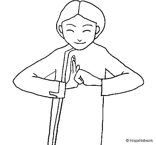 Chinese greeting II coloring page