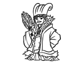 Chinese military Kong Ming coloring page