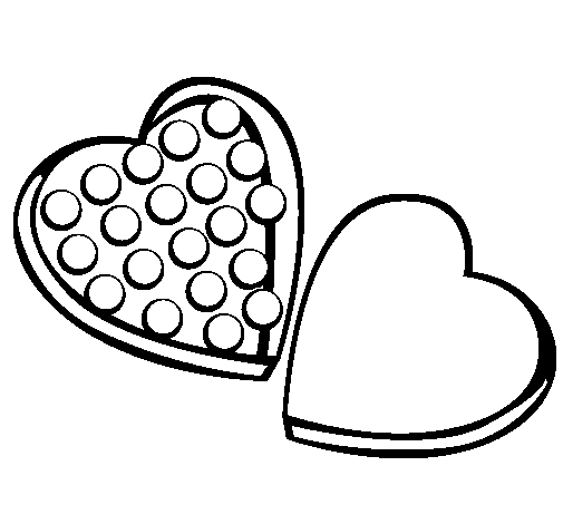 Chocolates coloring page