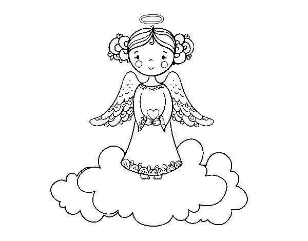 Christmas Angel 3 coloring page