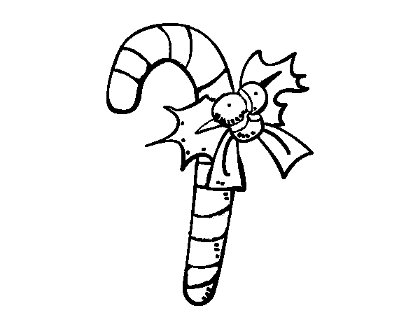 Christmas Candy cane coloring page
