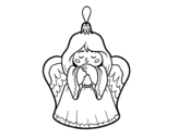 Christmas decoration Little angel coloring page