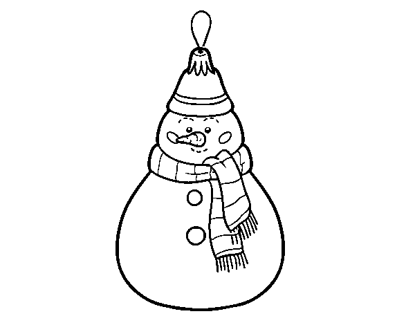 Christmas decoration Snowman coloring page