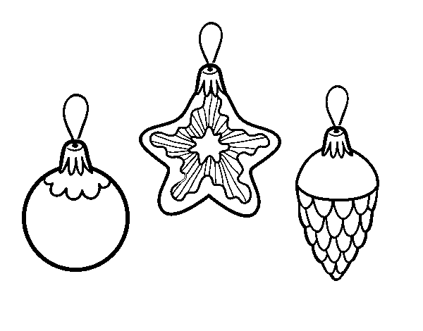 Christmas decorations coloring page