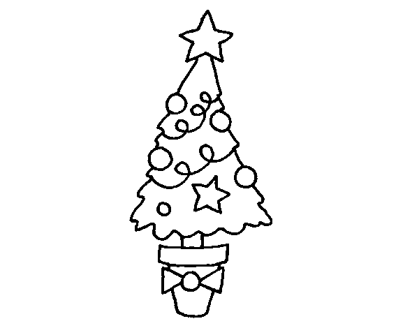 Christmas fir coloring page