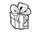 Christmas gift coloring page