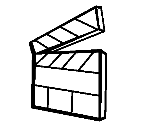 Clapperboard coloring page