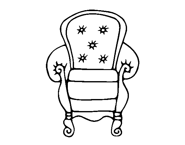 Classic armchair coloring page