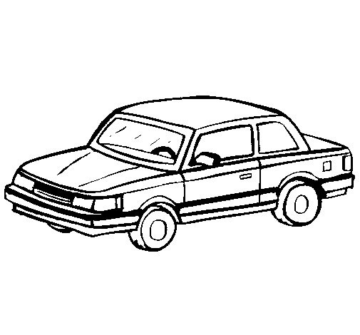 Classic car coloring page