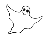 Classic ghost  coloring page