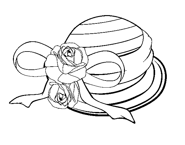 Classical hat coloring page