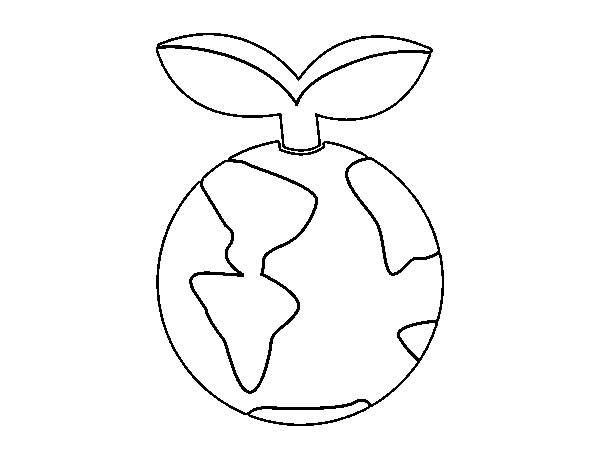 Clean earth coloring page