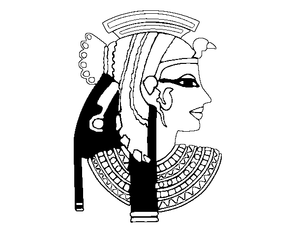 Cleopatra profile coloring page