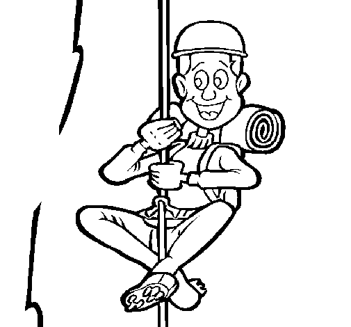 Climber coloring page