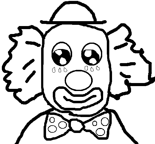 Clown 2a coloring page