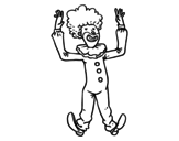  Clown jumping coloring page