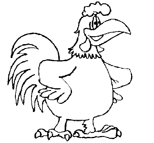 Cockerel coloring page