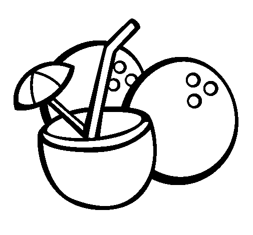 Cocktail coloring page