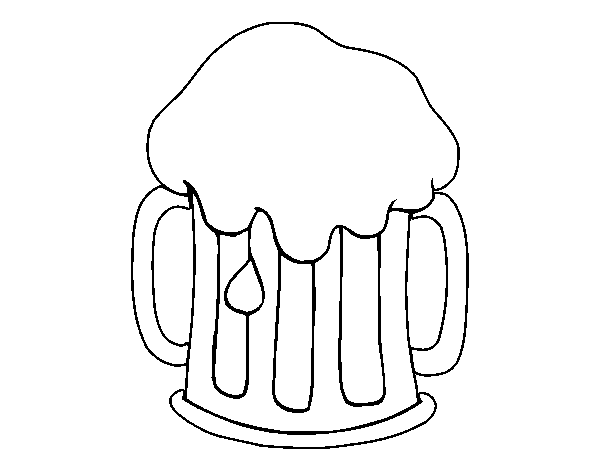 Cold beer coloring page