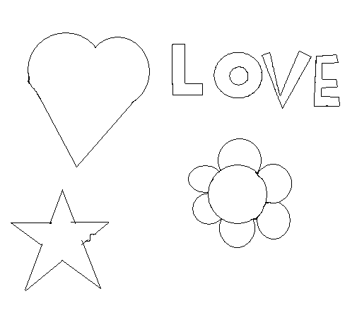 Collage coloring page