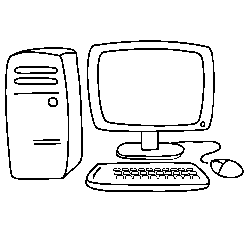 Computer 3 coloring page