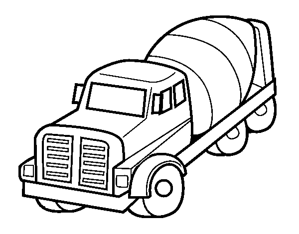Concrete Mixer Truck coloring page