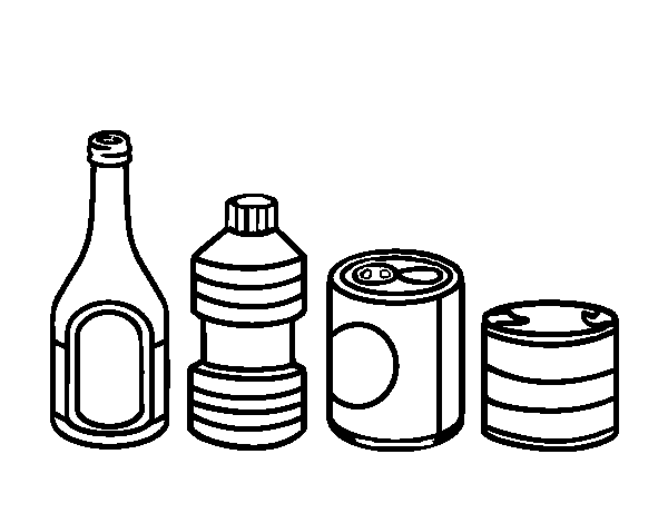 Container Recycling coloring page