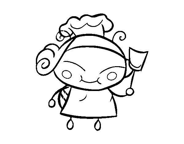 Cook bee coloring page