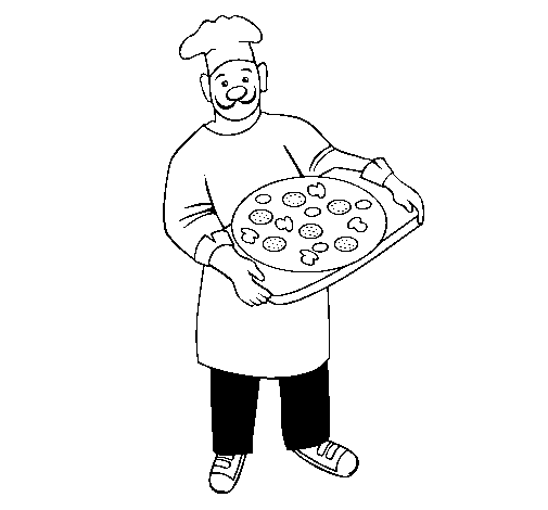 Cook coloring page