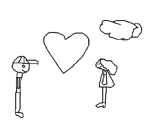 Couple in love 3 coloring page