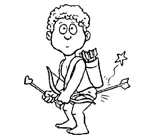 Cupid coloring page