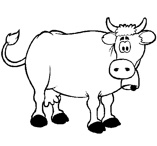 Dairy cow coloring page