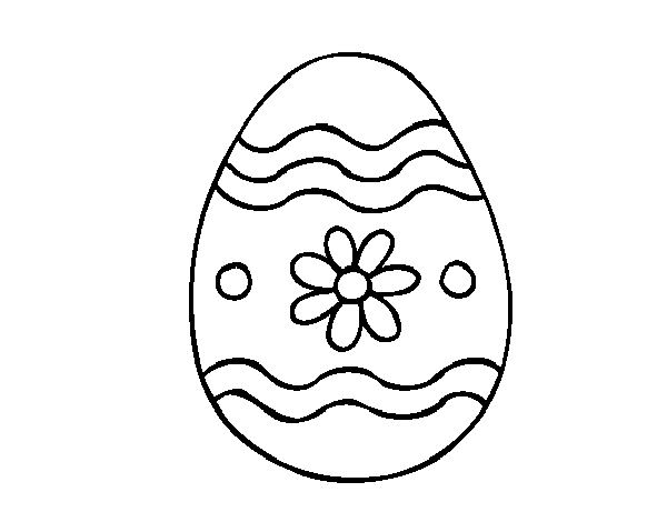 Daisy easter egg coloring page