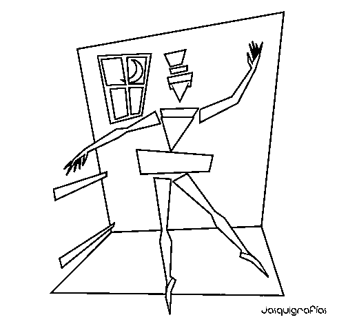 Dancer in Class coloring page