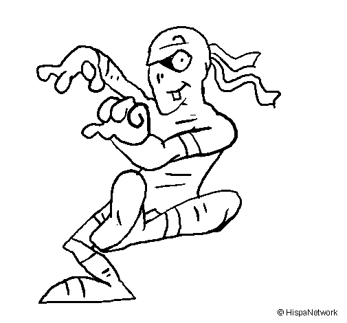 Dancing mummy coloring page