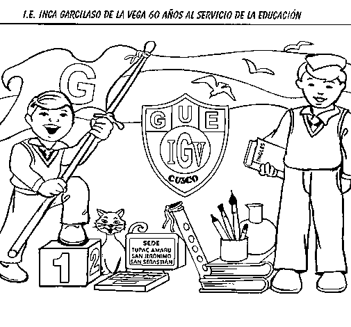 Day of school coloring page