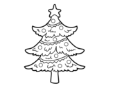Dibujo de Decorated Christmas tree